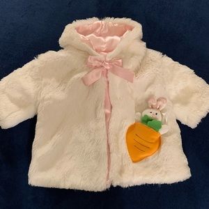 Darling Gund Easter Bunny Baby Girl's Jacket w/ Rattle, 3-12 Perfect Condition!